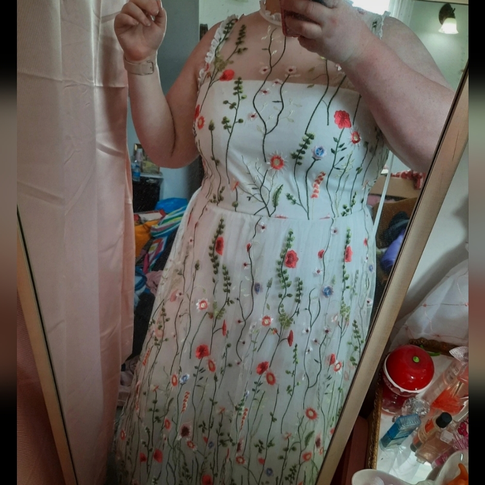 Must Sell!!! Floral Embroidered Prom Dress